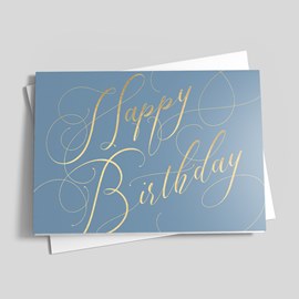 Elegant Flourishes Birthday Card