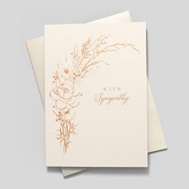 Delicate Flowers Sympathy Card