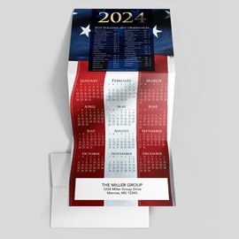 America's Year Calendar Card