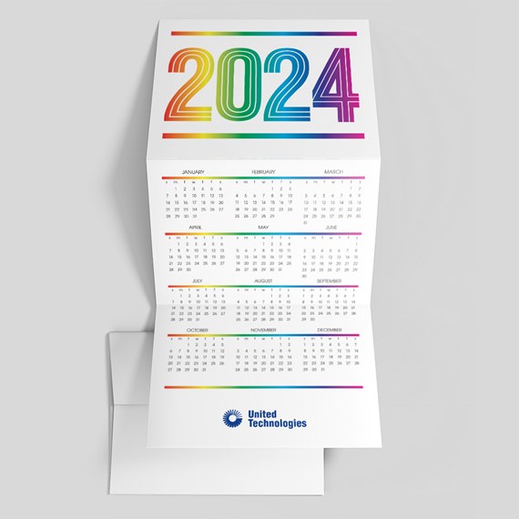 Colorful Year Calendar Card