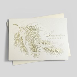 Golden Pine Holiday Card
