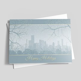City Snow Holiday Card