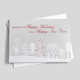 Red Winter Holiday Card