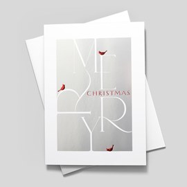 Scarlet Birds Christmas Card