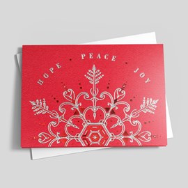 Hopeful Snowflake Holiday Card