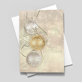 Pearl Ornaments Holiday Card