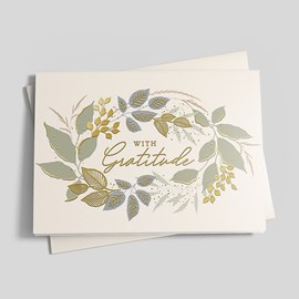 Treasured Leaves - Thank You Card
