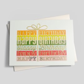 Rainbow Gift Birthday Card