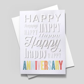 Abundant Happiness Anniversary Card