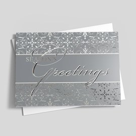 Silver Greetings Holiday Card