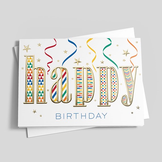 Festive Party Birthday Card