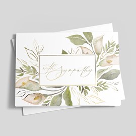 Lily Foilage Sympathy Card