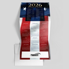 Patriotic Flag Calendar Card