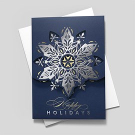 Dazzling Snowflake Holiday Card