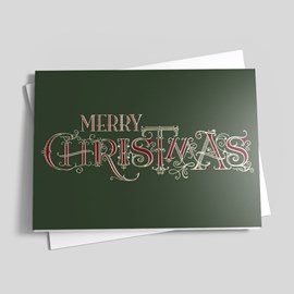 Scrollwork Christmas Card