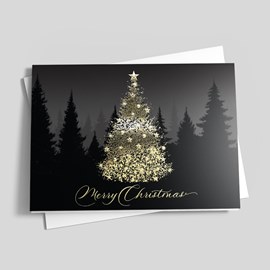 Golden Tree Christmas Card