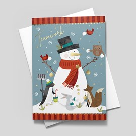 Cheerful Gathering Holiday Card