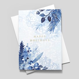 Designer Blues Holiday Card