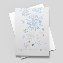 Glistening Snowflakes Holiday Card