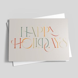 Simplistic Greetings Holiday Card