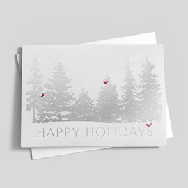 Silver Forest Holiday Card