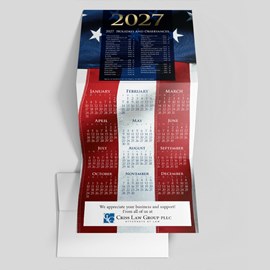 All American Calendar Card