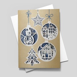 Delicate Ornaments Holiday Card
