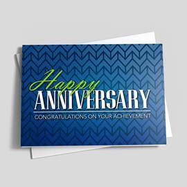 Blue Anniversary Herringbone