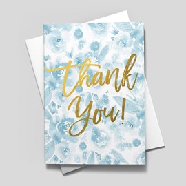 Rosey Watercolor Thanks