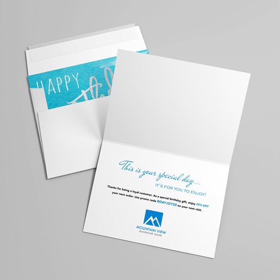 Silver Aqua Birthday - Birthday Greeting Cards by CardsDirect