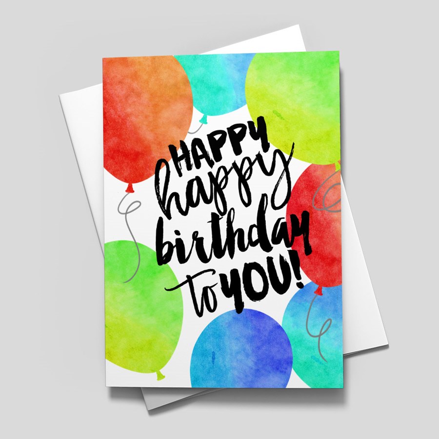 Happy Happy Balloons - Birthday Greeting Cards by CardsDirect