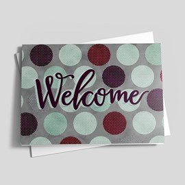 Dotted Maroon Welcome