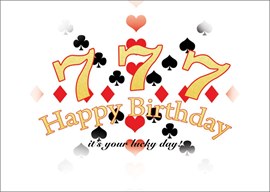 Lucky 7's Birthday Card