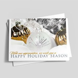 Ornaments & Swirls Holiday Card