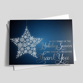 Snowflake-Star Holiday Thank You