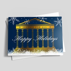Justice Snowflake Holiday Card