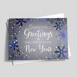 Abstract Snowflakes Holiday Card