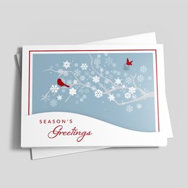 Winter Cardinals Holiday Card