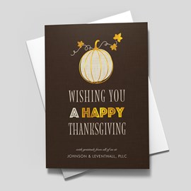 Pumpkin Thanksgiving Wishes