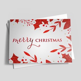 Glitzy Red Christmas Foliage