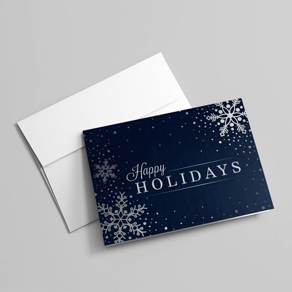 Navy Woodgrain Holiday - Holiday Greeting Cards by CardsDirect