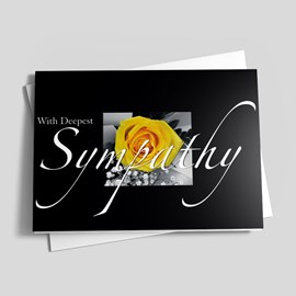 Single Rose Sympathy Card
