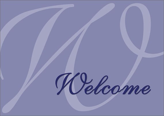 Simple Purple Welcome Card