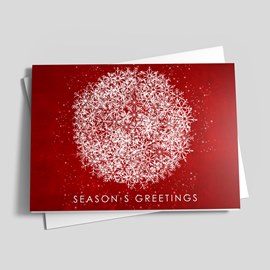 Textured Red Seasons Greetings