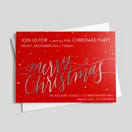 Polka Dot Christmas Invitation