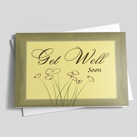 Framed Flowers Get Well