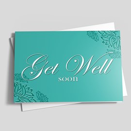 Get Well Flower Outlined Card