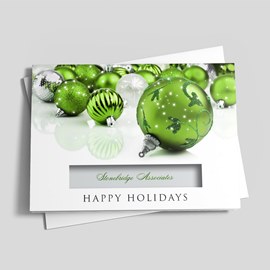 Shimmering Green Ornaments