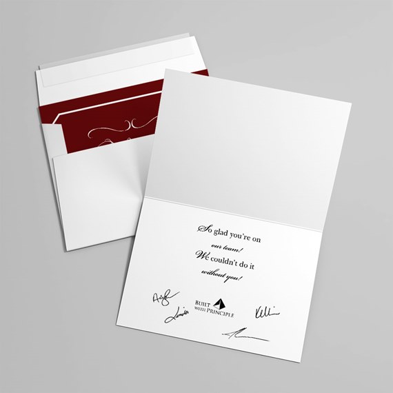 Elegant Red Welcome Card