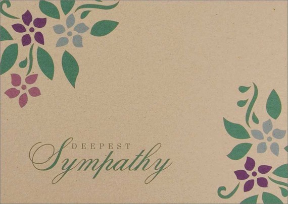 Lovely Floral Sympathy Card
